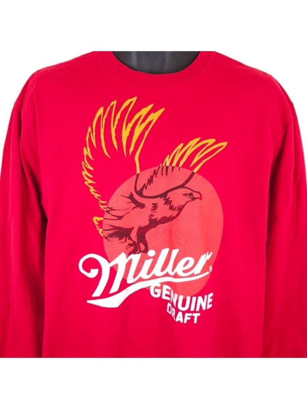Miller Genuine Draft Beer T Shirt Mens Size XL Red Breweriana